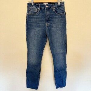 Good American Women's Blue Denim Skinny Crop Ankle Jeans